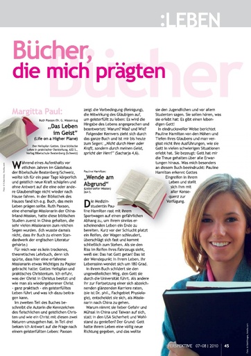Perspektive 2010 07 buecher die mich praegten