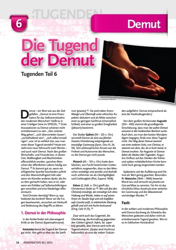 Perspektive 2013 06 die tugend der demut