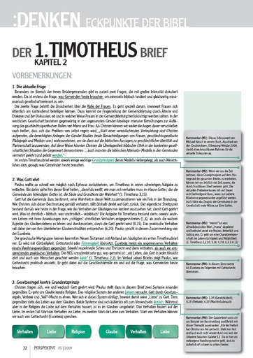 Perspektive 2009 05 der erste timotheusbrief
