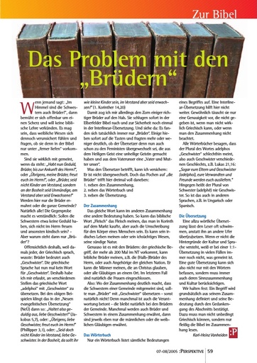 Perspektive 2005 07 das problem mit den bruedern