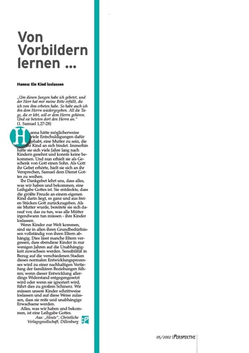 Perspektive 2002 05 von vorbildern lernen hanna