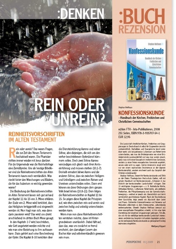 Perspektive 2009 01 rein oder unrein