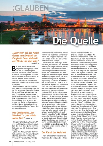 Perspektive 2011 07 die quelle der weisheit