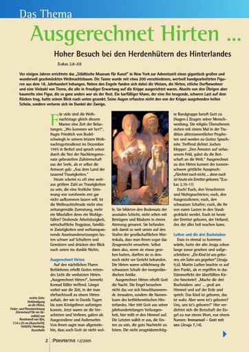 Perspektive 2005 12 ausgerechnet hirten