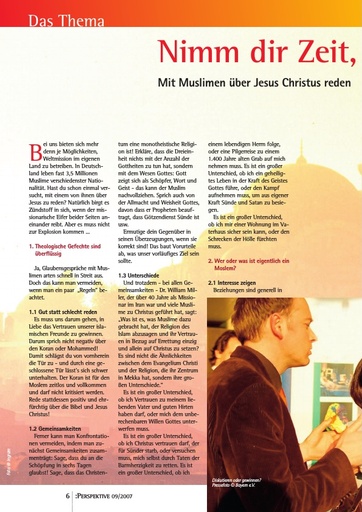 Perspektive 2007 09 nimm dir zeit