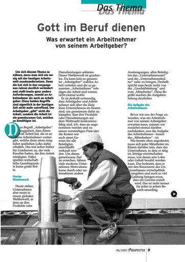 Perspektive 2002 06 gott im beruf dienen