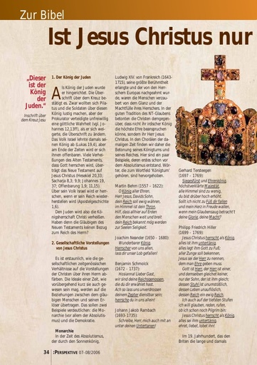 Perspektive 2006 07 ist jesus christus nur der koenig der juden
