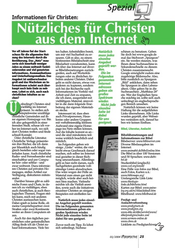 Perspektive 2004 03 nuetzliches fuer christen aus dem internet