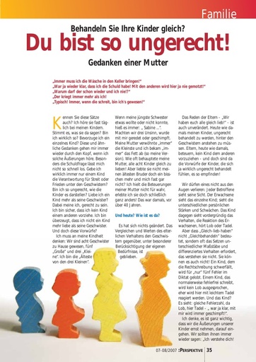 Perspektive 2007 07 du bist so ungerecht