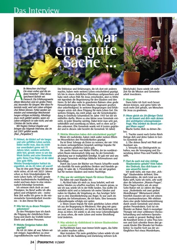 Perspektive 2007 11 das war eine gute sache