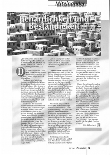 Perspektive 2003 09 beharrlichkeit und bestaendigkeit
