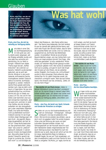 Perspektive 2006 12 was hat wohl maria gedacht