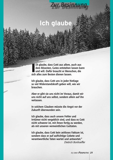 Perspektive 2003 01 ich glaube