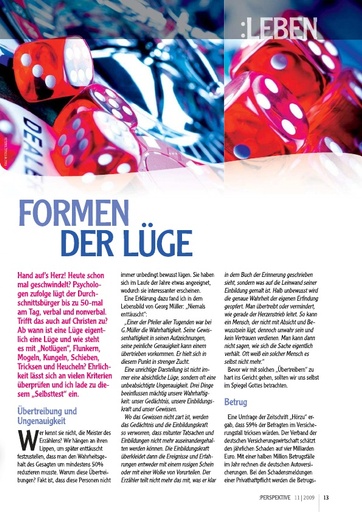 Perspektive 2009 11 formen der luege