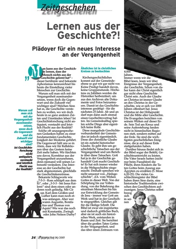 Perspektive 2001 06 lernen aus der geschichte