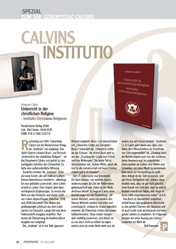 Perspektive 2009 07 calvins institutio