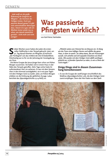 Perspektive 2014 05 was passierte pfingsten wirklich