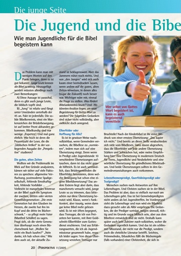 Perspektive 2005 11 die jugend und die bibelkenntnis
