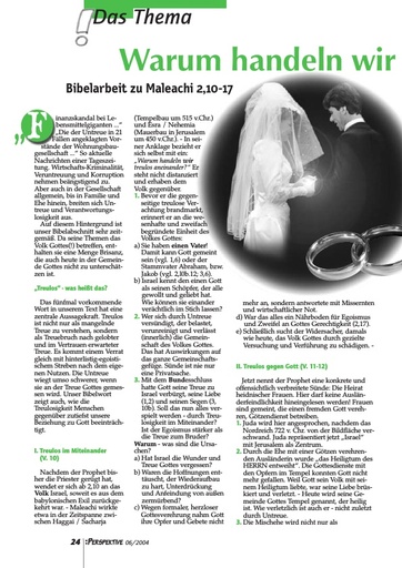 Perspektive 2004 06 warum handeln wir treulos aneinander