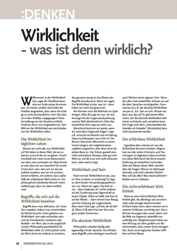 Perspektive 2013 06 wirklichkeit