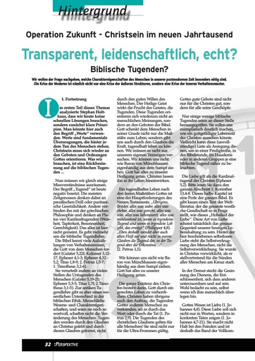 Perspektive 2001 02 transparent leidenschaftlich echt