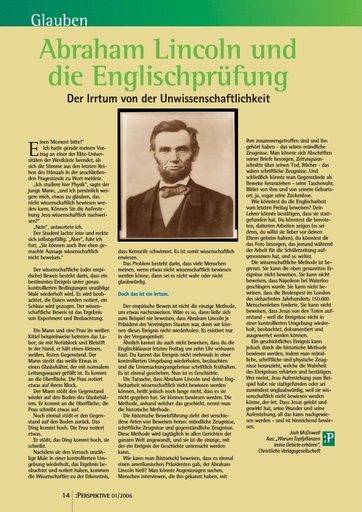 Perspektive 2006 01 abraham lincoln und die englischpruefung