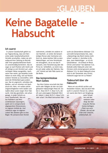 Perspektive 2012 11 keine bagatelle habsucht