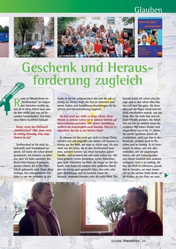 Perspektive 2006 03 geschenk und herausforderung zugleich