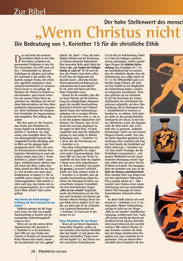 Perspektive 2006 06 wenn christus nicht auferstanden ist
