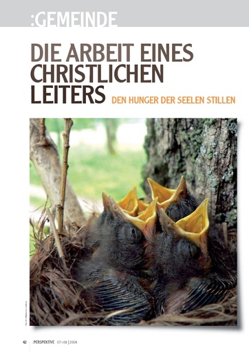 Perspektive 2008 07 die arbeit eines christlichen leiters
