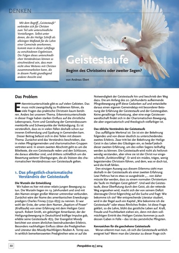 Perspektive 2014 05 geistestaufe beginn der christseins oder zweiter segen