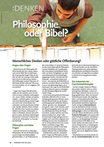 Perspektive 2013 06 philosophie oder bibel