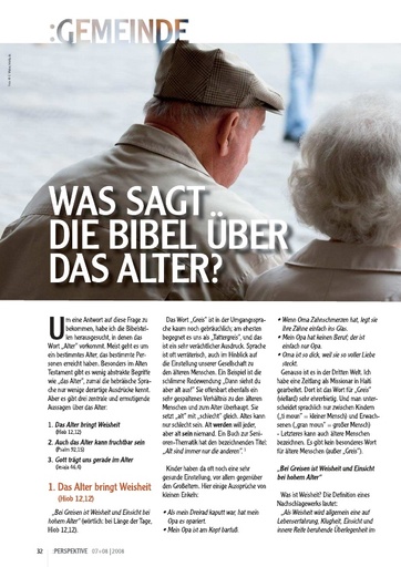 Perspektive 2008 07 was sagt die bibel ueber das alter