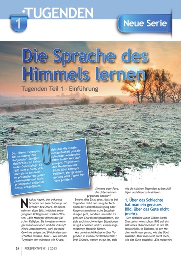 Perspektive 2013 01 die sprache des himmels lernen