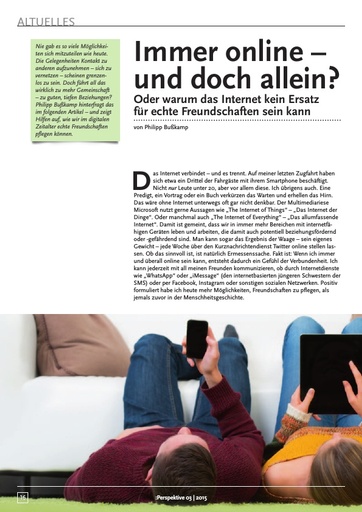 Perspektive 2015 03 immer online und doch allein