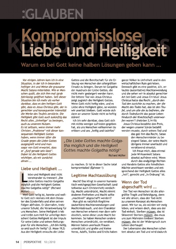 Perspektive 2010 10 kompromisslose liebe und heiligkeit