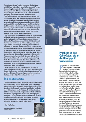 Perspektive 2009 09 gibt es heute noch prophetie