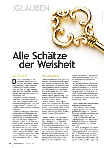 Perspektive 2011 07 alle schaetze der weisheit