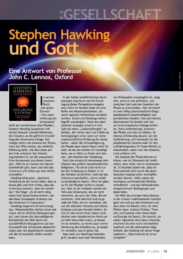 Perspektive 2010 11 stephen hawking und gott