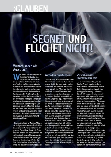 Perspektive 2008 12 segnet und fluchet nicht