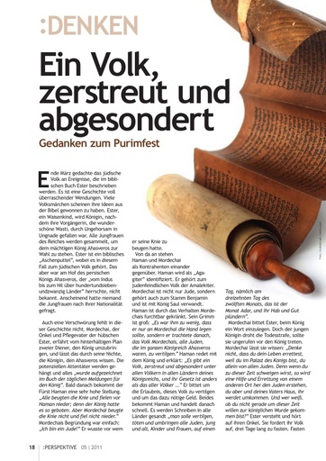 Perspektive 2011 05 ein volk zerstreut und abgesondert