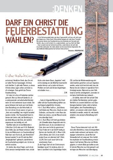 Perspektive 2008 07 feuerbestattung in geschichte und bibel