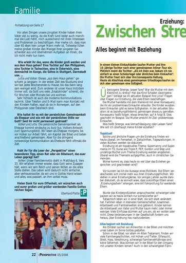 Perspektive 2006 05 zwischen strenge und vernachlaessigung