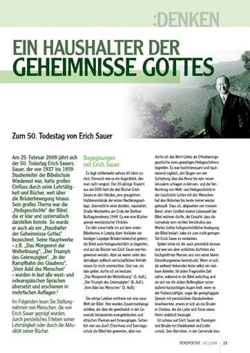 Perspektive 2009 02 ein haushalter der geheimnisse gottes