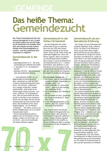 Perspektive 2012 05 das heisse thema gemeindezucht