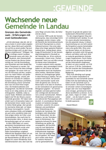 Perspektive 2011 06 wachsende neue gemeinde in landau