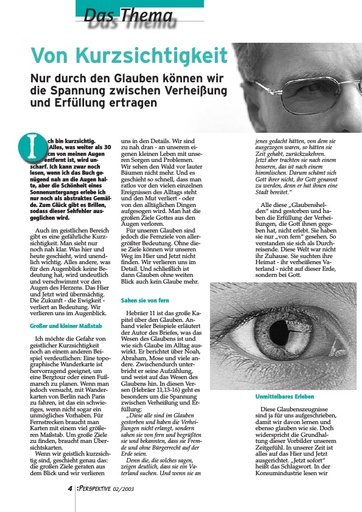 Perspektive 2003 02 von kurzsichtigeit und fehlendem weitblick
