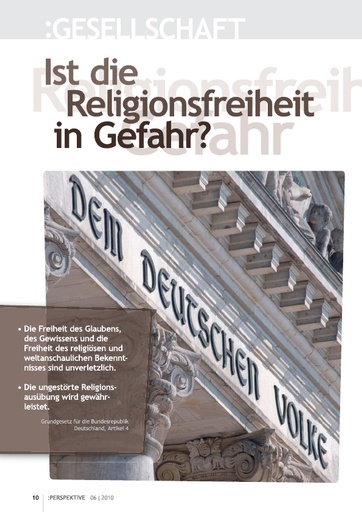 Perspektive 2010 06 ist die religionsfreiheit in gefahr