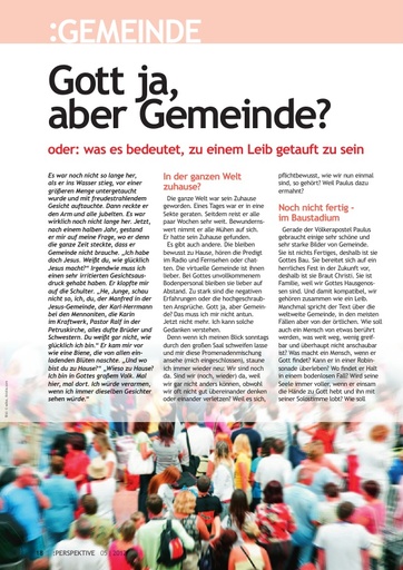 Perspektive 2012 05 gott ja aber gemeinde