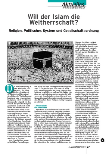 Perspektive 2002 01 will der islam die weltherrschaft